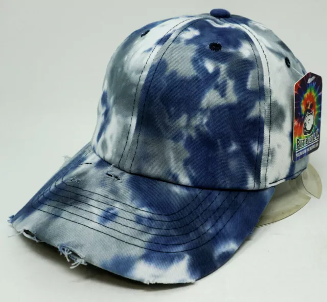 Tie Dye Ball Cap Distressed Dad Hat Curved Visor Adjustable OSFM New