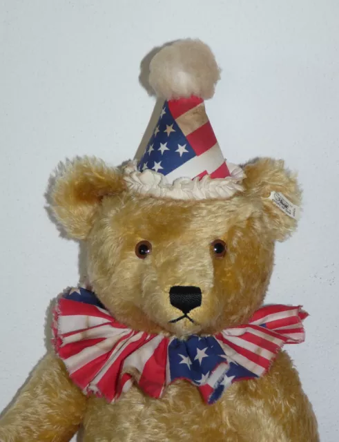 2-part HARLEQUIN SET, U.S.Flag Print,Vintage Style, for collectible teddies