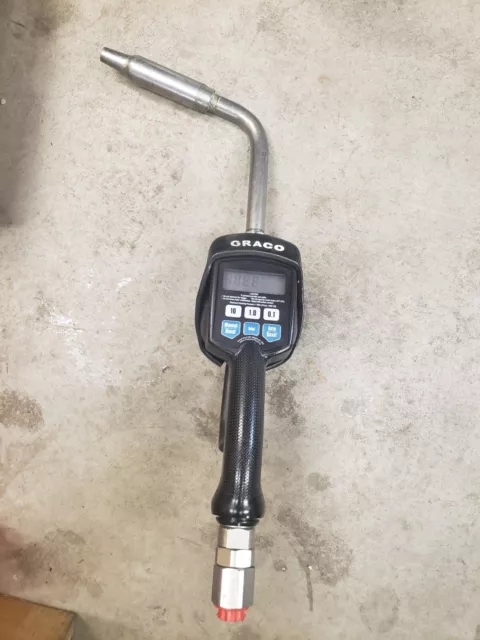 Graco 256216 LDP5 Series Electronic Preset Oil Meter - Rigid Extension - 1/2" In