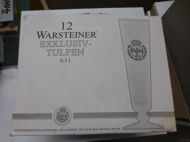 Bierglas Bier Glas 12 Warsteiner Exklusiv - Tulpen 0,3 l Ritzenhoff Cristal