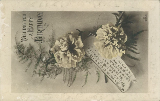 Birthday floral design  real photo