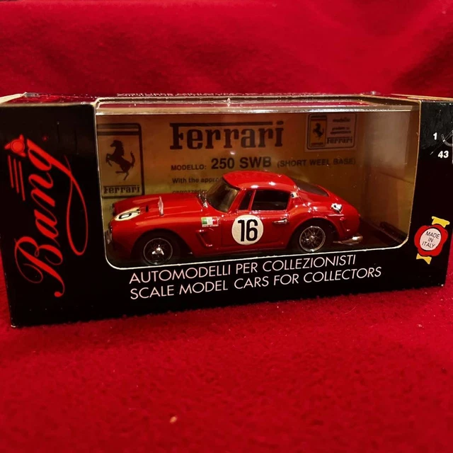 Complete Van Ferrari 250 Swb Le Man 16 1/43 Scale Bang Mans 61 7078 Vintage