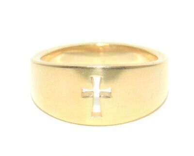 James Avery Wide Crosslet 14K Gold Ring Size 6