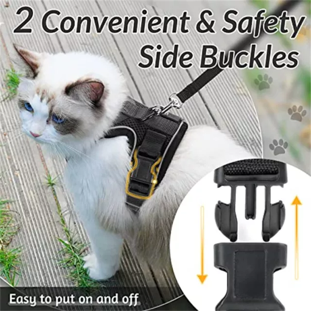 Cat Harness Dog Harness with Leash Escape Proof Soft Adjustable Harness good DE