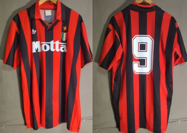 Marco VAN BASTEN #9 AC Milan 1992 1993 HOME  M  Football Shirt Maglia Calcio