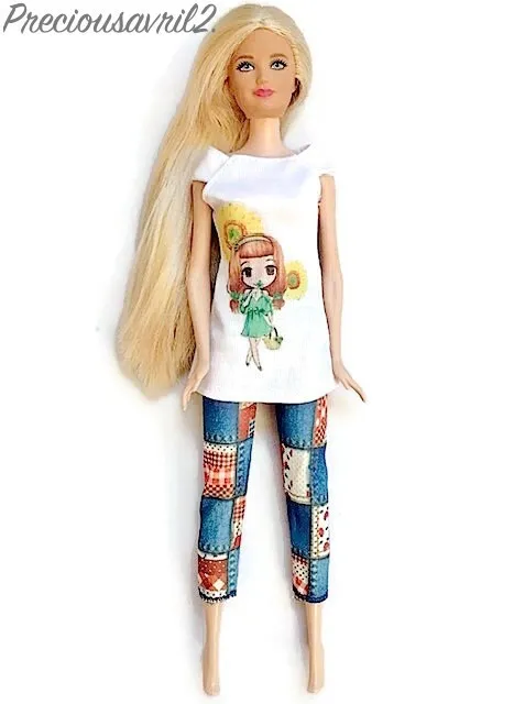 Brand new barbie doll clothes clothing outfit casual summer pants & top
