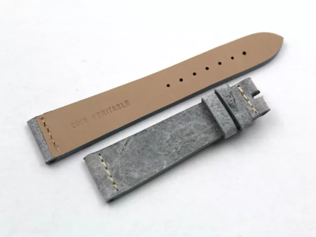 WATCH BAND LEATHER Mohawk Light Grey 20/0 5/8in Stitching Vintage ...