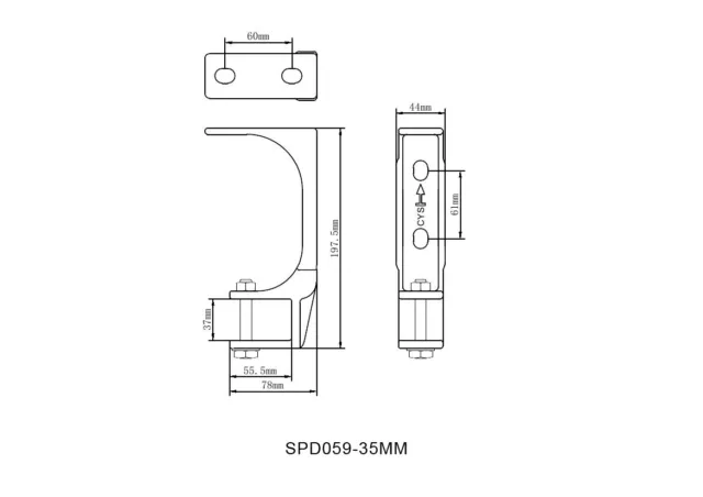 Stahl Decken Wandhalterung für Markise Kombihalterung Markise SPP059 35mm-40mm 3