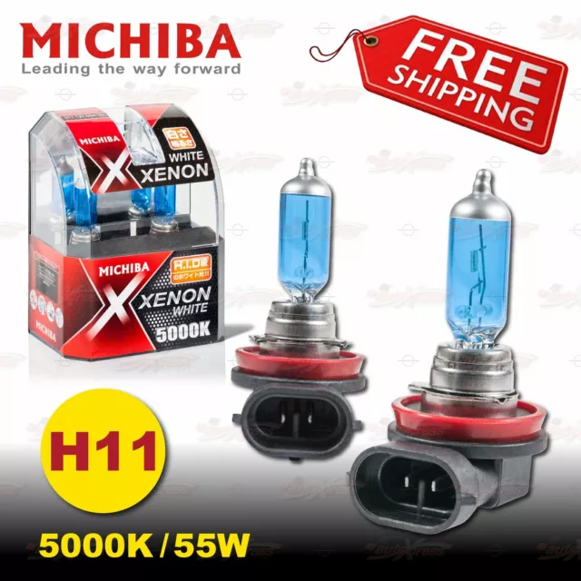 H11 711 MICHIBA Scheinwerfer Halogen Birnen Lampen 55W 5000K Xenon Super Weiss