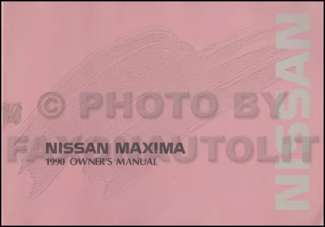 1990 Nissan Maxima Owners Manual Original OEM Owner User Guide Book SE GXE