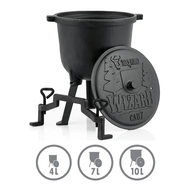 BBQTORO MAGIC BOILER "Wizard" Cast Iron Cooker Three Legged Casting Pot £38.75 PicClick UK