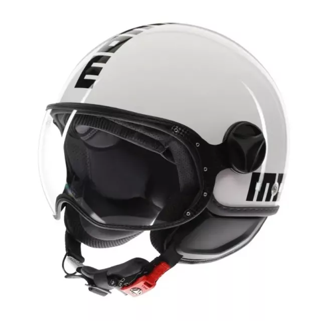 Casco Jet Fgtr Classic Momodesign E2206 Mono Bianco Nero Taglia S