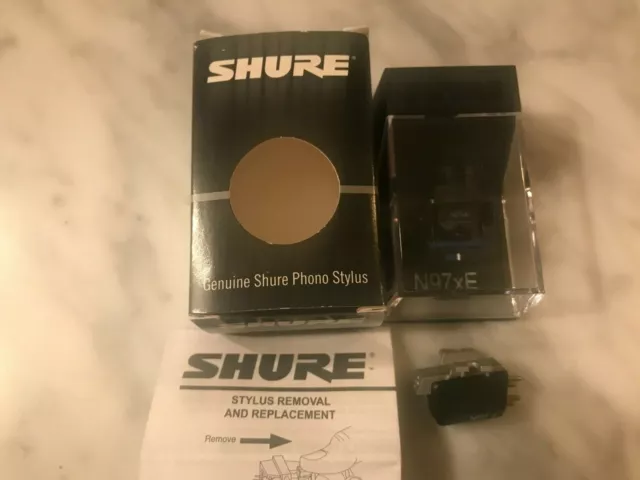 Shure M97X M97Xe Cartridge And Genuine Shure N97Xe Stylus In Display Case 1
