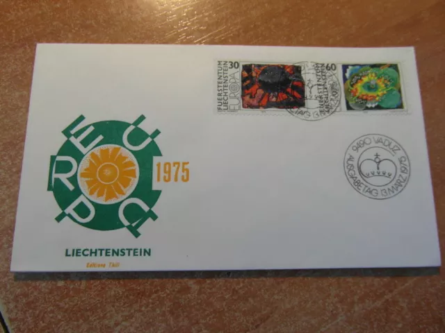 Fdc Premier Jour Ersttag Liechtenstein / Europa Vaduz 13/03/1975