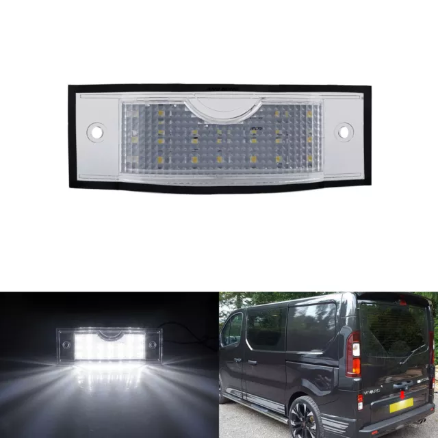 No Error LED License Number Plate Light For Renault Trafic II Opel Vivaro B Fiat