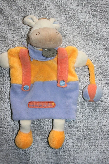 Doudou Et Compagnie Doudou Ane Plat Jaune Violet Marionnette Graine De Doudou