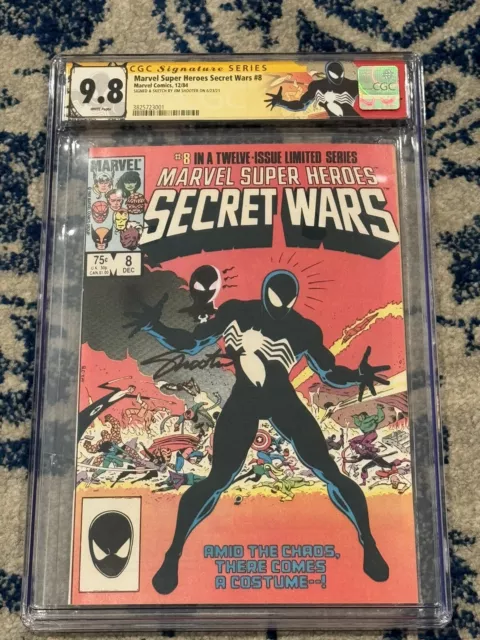 MARVEL SUPER HEROES SECRET WARS #8 CGC 9.8 SS Signed & Sketched Jim Shooter