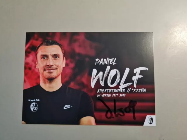 Sc Freiburg Autogrammkarte Daniel Wolf Original Signiert