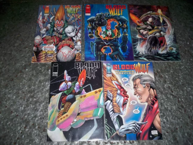 Blood Wulf #1 - #4 + Summer Special #1 Image Comics Lot of 5 1995 HIGH GRADE