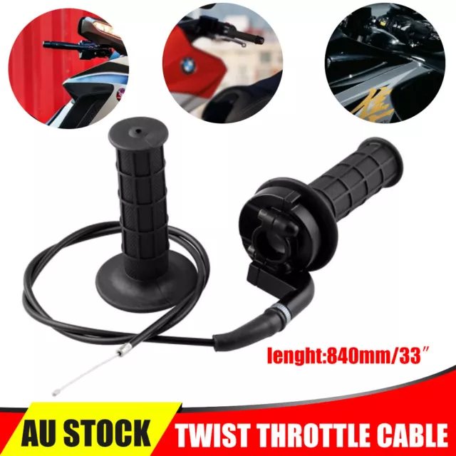 Twist Throttle Housing Hand Grip 110cc 250cc PIT PRO Quad Dirt Bike 905mmCable