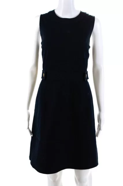 Derek Lam 10 Crosby Womens Double Button Dart Sheath Dress Navy Size 8