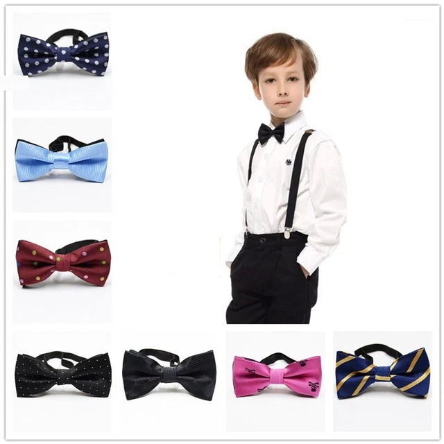 Children Bow Tie Baby Boy Kids Shirt Neck Tie Bowknot Dot Party Fashion Bowtie