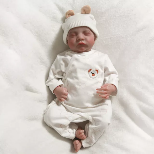 UK 18" Reborn Baby Dolls Realistic Girl Doll Vinyl Silicone Newborn Xmas Gift
