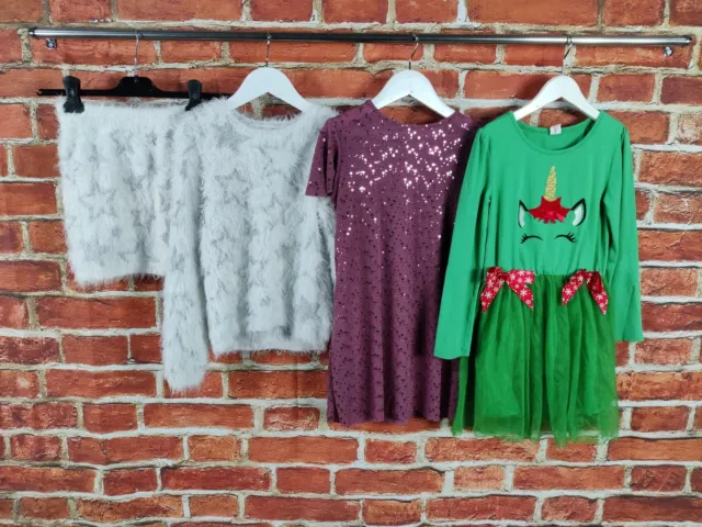 Girls Bundle Age 6-7 Years Next H&M Etc Jumper Skirt Set Dress Christmas 122Cm
