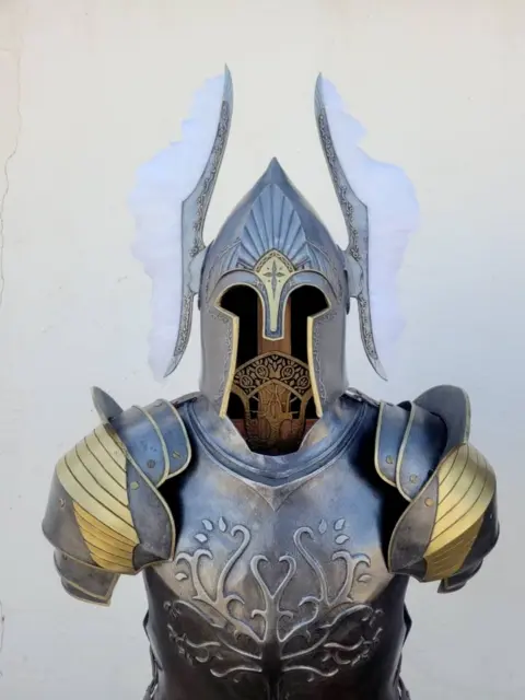 18Ga Gondor Fountain Half Body Armor Suit Cuirass Pauldron Helmet For Halloween