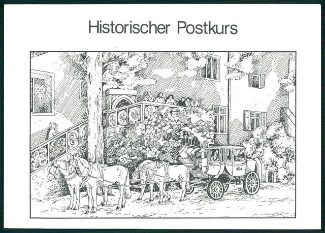 BRD ATM GEDENK-KARTE 1990 KUTSCHEN-STERNFAHRT PASSAU-FRANKFURT PFERDE (u1064