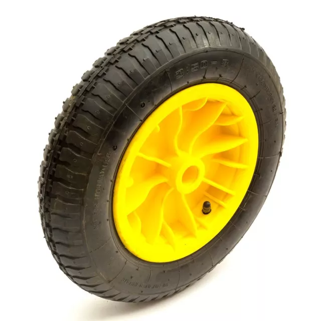 Yellow Wheel & 14 Inch 3.50-8 Pneumatic Tyre & Inner Tube Sack Truck Hand Cart