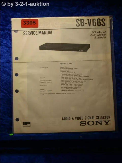 Sony Manual de Servicio Sb V66S Vídeo Audio Selector (#3305)