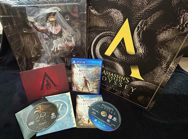 Assassin's Creed Odyssey Édition Medusa Collector – Statue + Jeu PS4 – Très Bon état