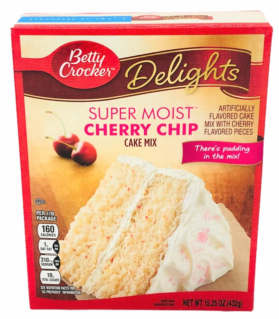 BETTY CROCKER DELIGHTS Super Moist Cherry Chip Cake Mix 15.25 oz £3.92