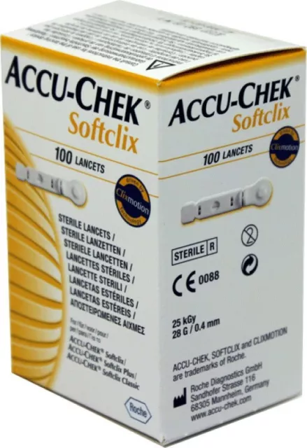 Accu-Chek SoftClix 100 Lancets Blood Glucose Testing Diabetes Accuchek EU Seller