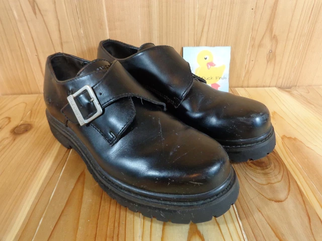 Skechers Monk Strap SN 6649 Black Leather Lug Sole Oxford Mens Size 12 Skechers Black Leather Sneakers - Gem main image 4