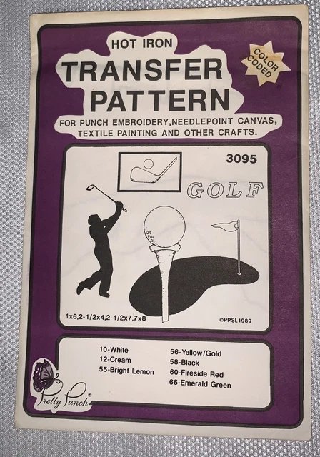 Palo De Swing De Golf C5 89 Bonito Punche Bordado Con Código De Hierro Patrón 3095