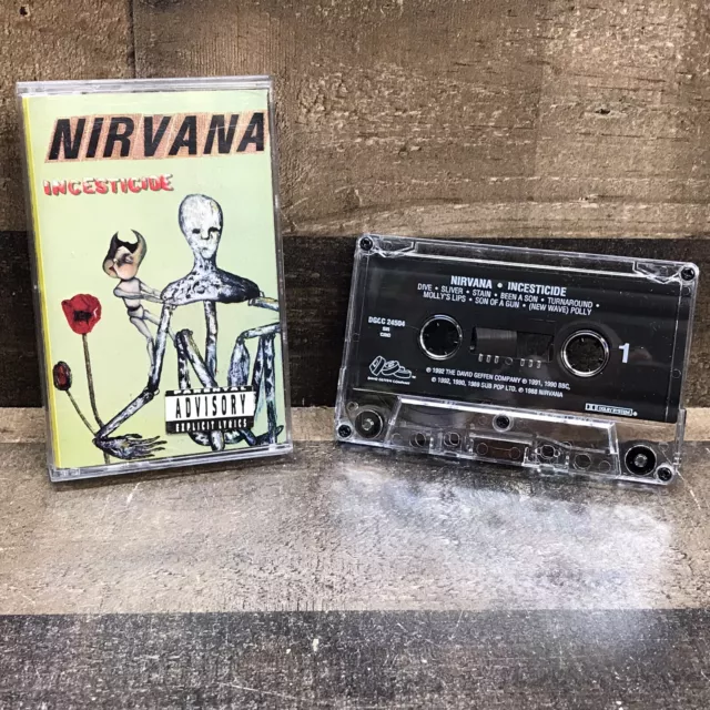 Nirvana Incesticide Cassette Tape 1992 Grunge Music Kurt Cobain Columbia House