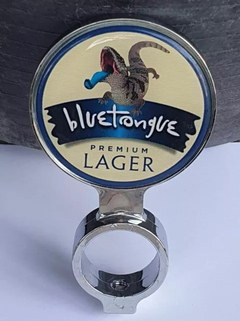 Bluetongue Premium Lager beer tap topper plastic badge.