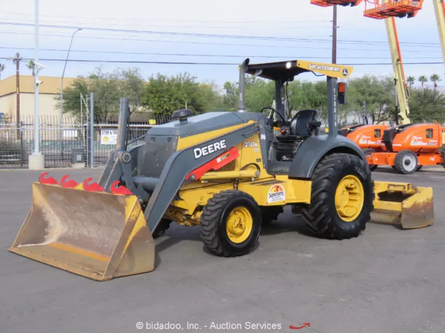 2014 John Deere 210KEP 4X4 Skip Loader Box Scraper Tractor Ripper 4WD