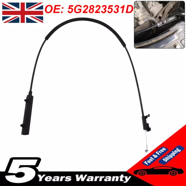 Bonnet Hood Release Cable RHD Right Hand Drive 5G2823531D for VW GOLF PASSAT