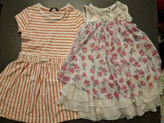 bambina 3-4 anni abito floreale manica corta tunica vestiti estivi pacchetto giorno dopo
