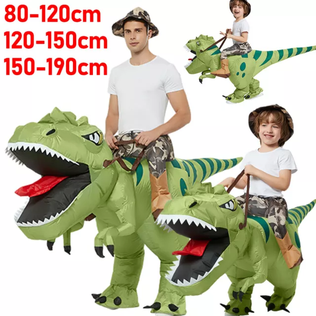 T-Rex Inflatable Costume Riding Dinosaur Cosplay Kids Fancy Dress Theme Party