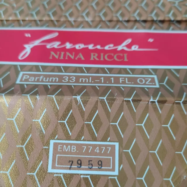 Nina Ricci FAROUCHE Parfum 33 ml signiert limitiert Samtbox  Lalique Rarität TOP 3