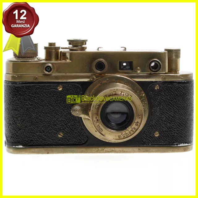Appareil Photo À Télémètre M39 Avec Elmar 50mm. f3,5. Fidèle Replica Leica Doré