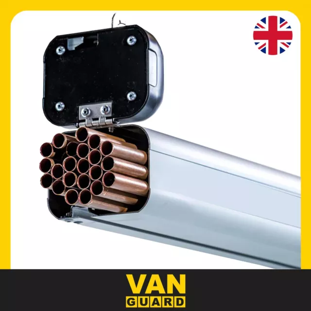 Van Guard 3m Universal Fit Aluminium Lockable Pipe Carrier Tube Twin Opening