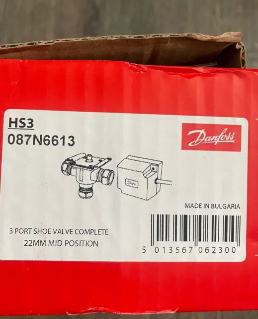 Danfoss HS3 22mm 3 Port Zone Valve (087N6613