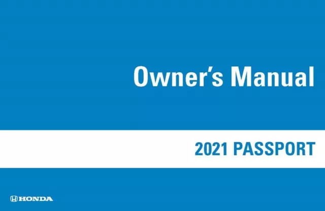 2021 Honda Passport Owners Manual User Guide Reference Operator Book