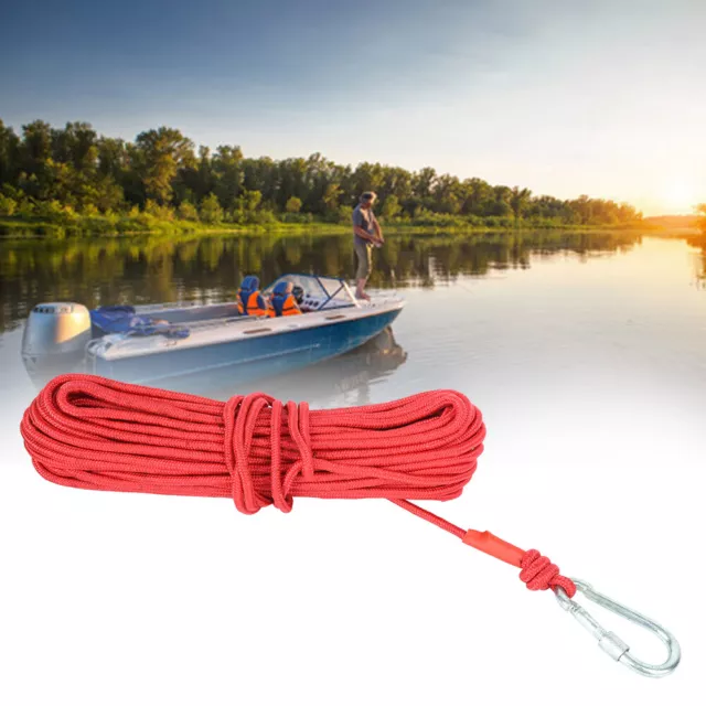 20M Fishing Strong Pull Force Treasure Hunting Salvage Rope With Carabiner HB0