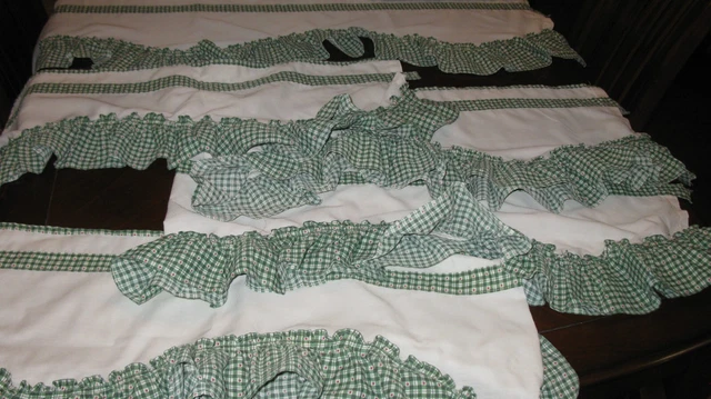 5 J C Penny s Valances Apple Checkered Printed Ruffled Edges. Washed pressed an